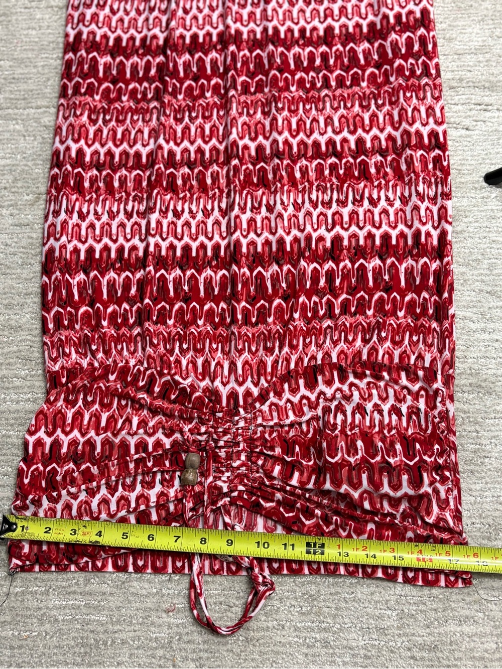 Red Printed Halter Maxi Dress - Picture 15 of 15